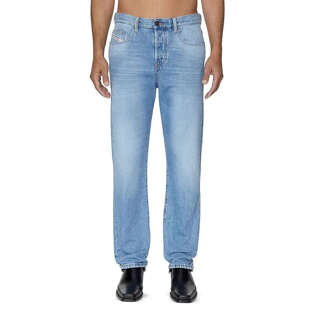 Diesel - Mens Regular Fit Mid Waist Straight Leg Jeans - 2020 D-VIKER - 09C66